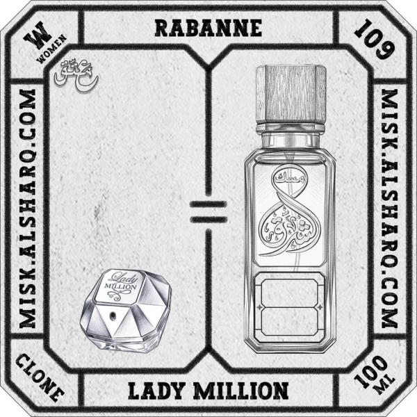 W.109-Perfume-Rabanne-Lady-Million-For-Women-02 W.109-Clone-Rabanne-Lady-Million-For Women